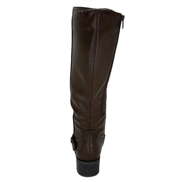 Easy Street Jewel Brown Faux Leather Knee High Womens Boots Size 8W - Picture 6 of 10